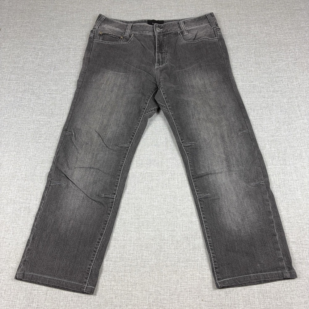 Vertx VTX1230 Jeans Mens 36x30 Gray Charcoal Wash Straight Stretch Denim Pants